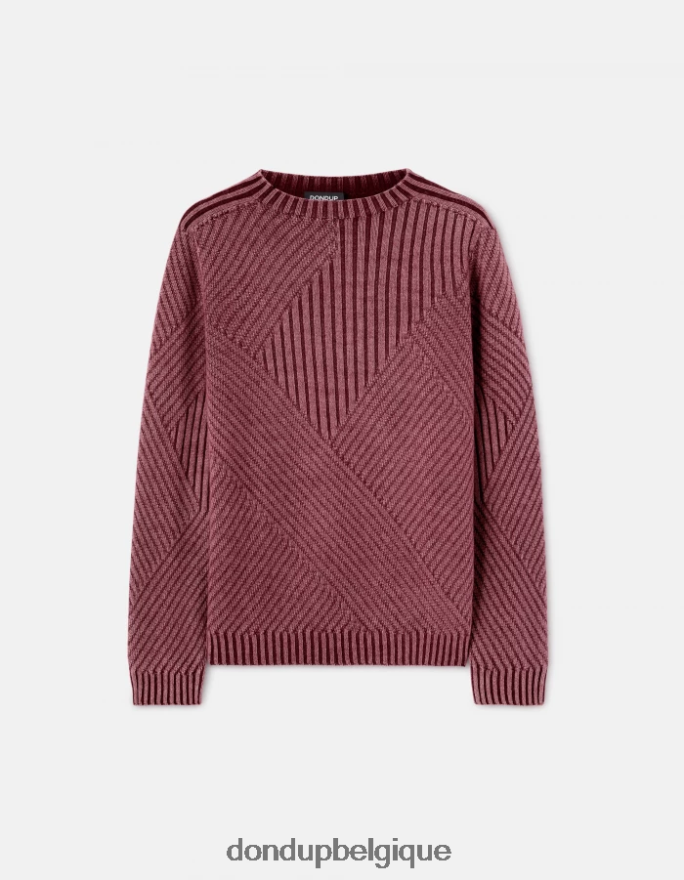 Hommes vêtements DONDUP Prugna pull à col rond en laine 8826D0895