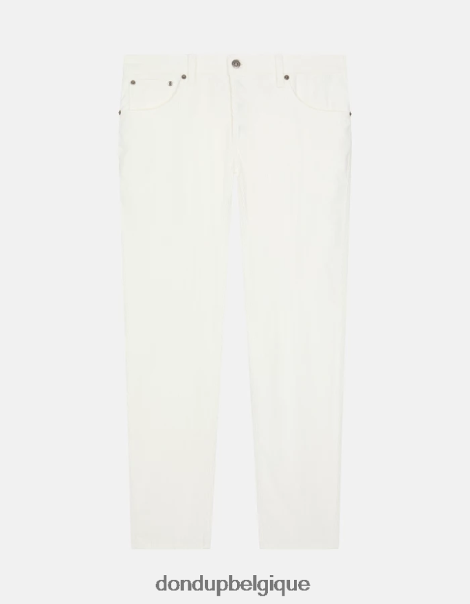 Hommes vêtements DONDUP albâtre pantalon carotte en velours Brighton 8826D0568