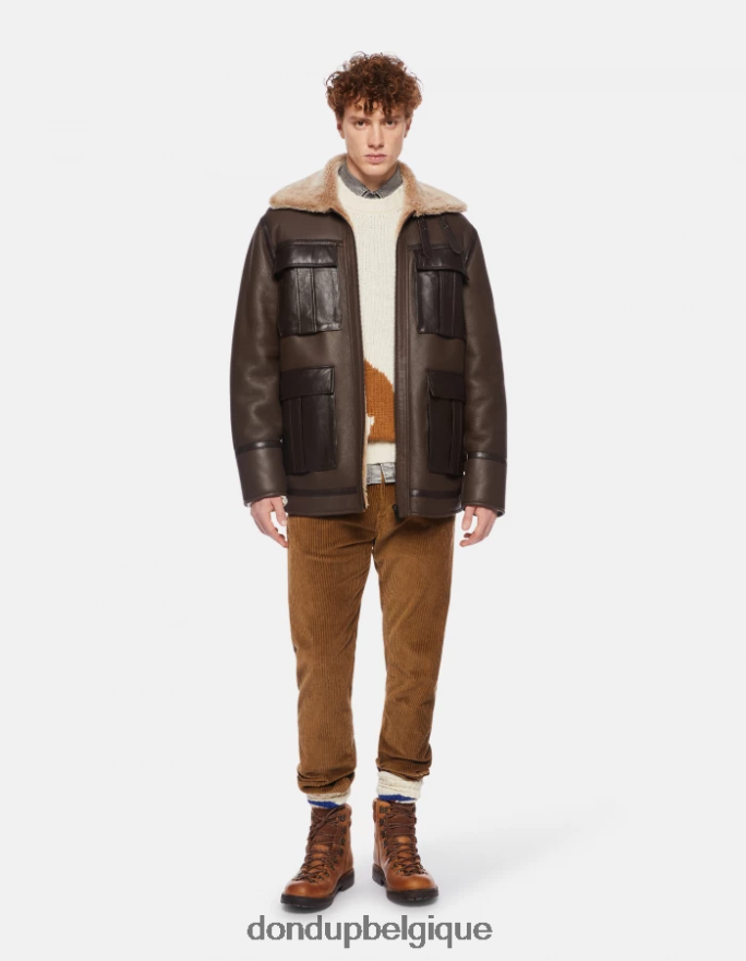 Hommes vêtements DONDUP albâtre pull à col rond en alpaga 8826D0873