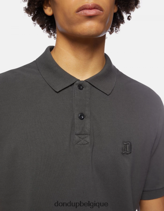 Hommes vêtements DONDUP asphalte polo coupe classique en piqué 8826D0820