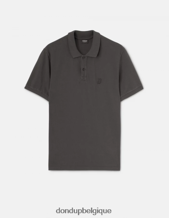 Hommes vêtements DONDUP asphalte polo coupe classique en piqué 8826D0820