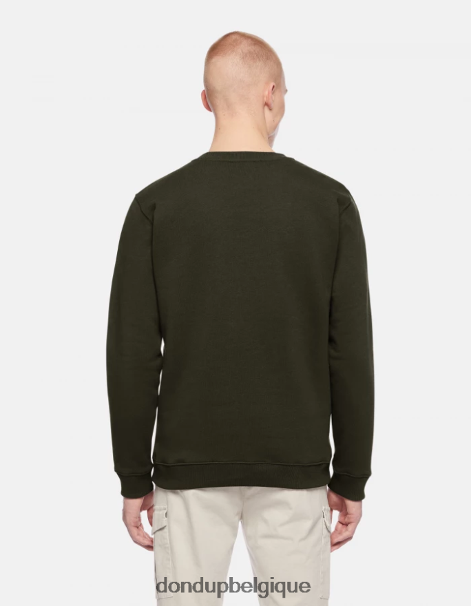 Hommes vêtements DONDUP asphalte sweat-shirt coupe classique à col rond 8826D0848