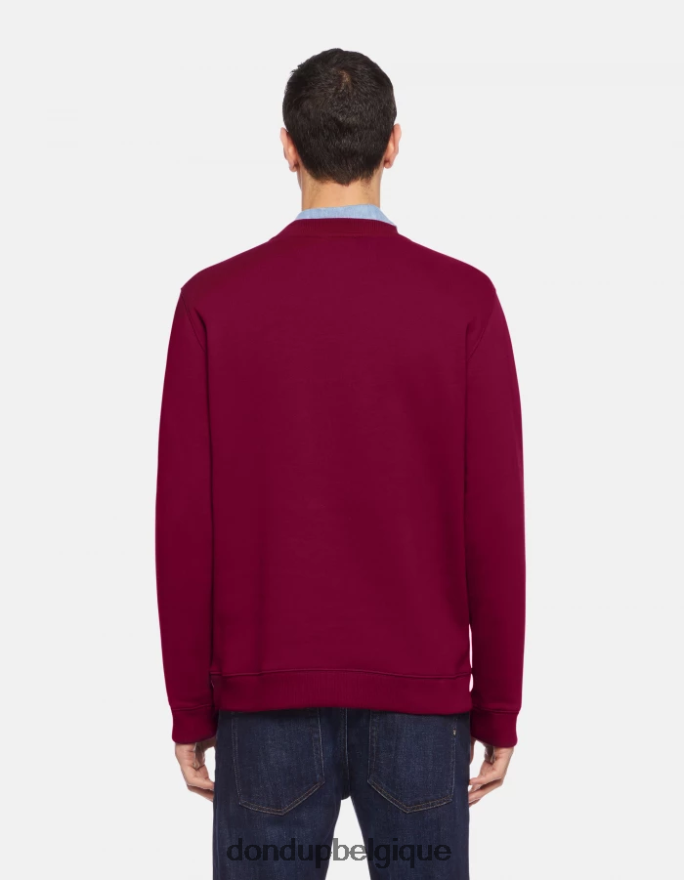 Hommes vêtements DONDUP barbabietola sweat-shirt coupe classique à col rond 8826D0845