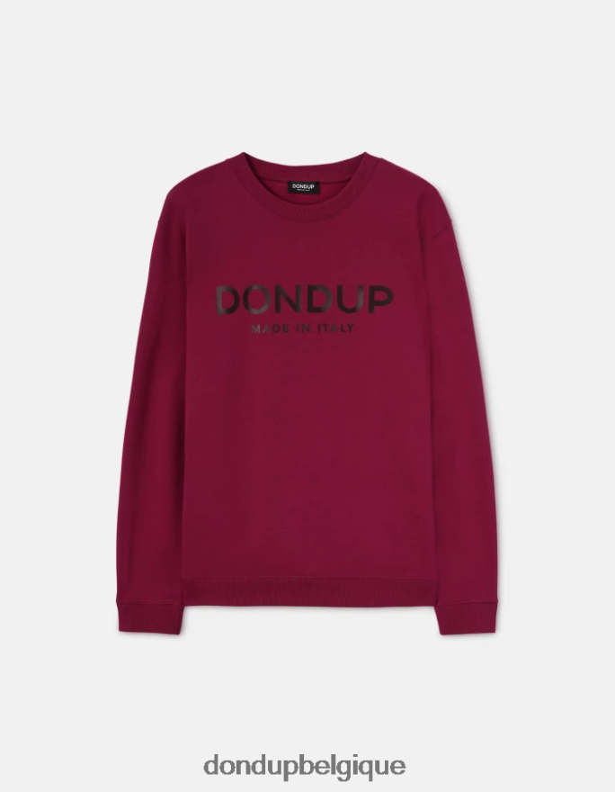 Hommes vêtements DONDUP barbabietola sweat-shirt coupe classique à col rond 8826D0845