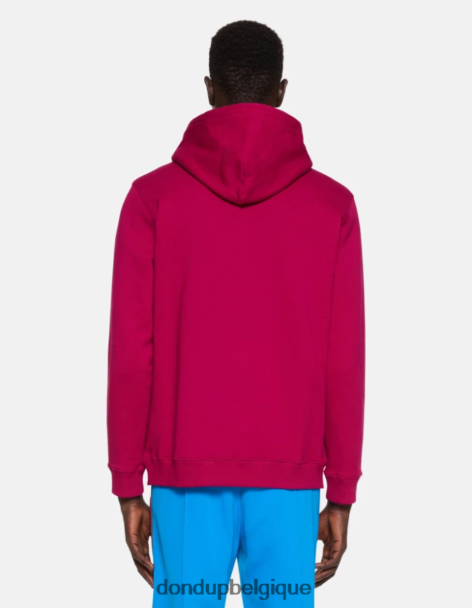 Hommes vêtements DONDUP barbabietola sweat à capuche coupe classique 8826D0822