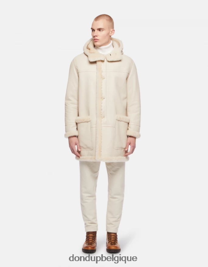 Hommes vêtements DONDUP baudet parka à simple boutonnage en peau lainée 8826D0920