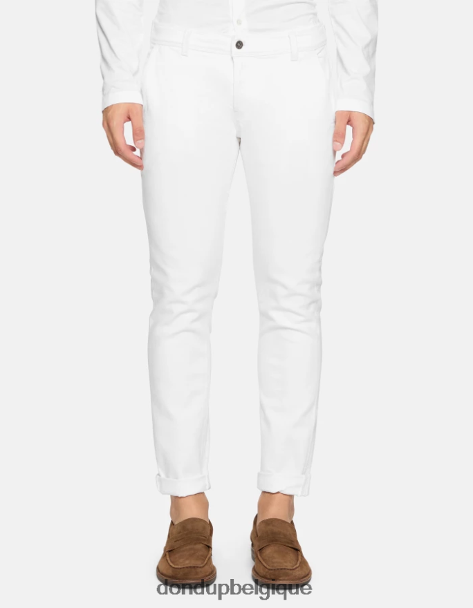 Hommes vêtements DONDUP blanc Konor - Jean skinny en denim bull stretch 8826D0664