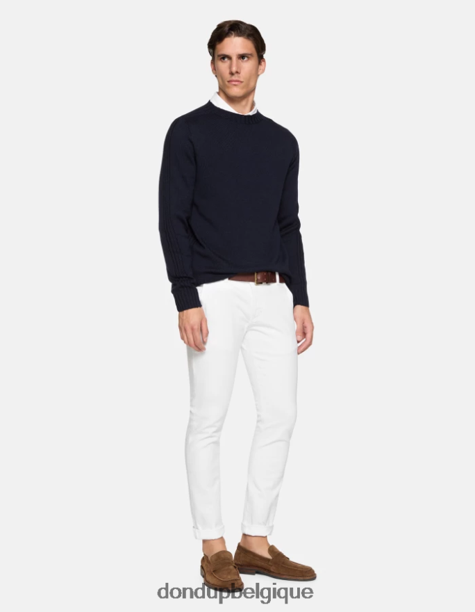 Hommes vêtements DONDUP blanc Konor - Jean skinny en denim bull stretch 8826D0664