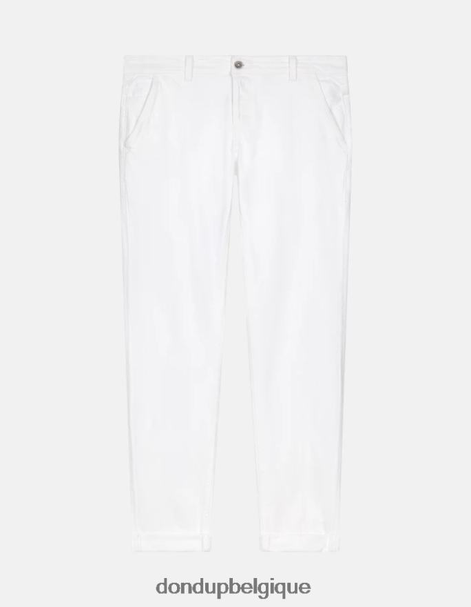 Hommes vêtements DONDUP blanc Konor - Jean skinny en denim bull stretch 8826D0664