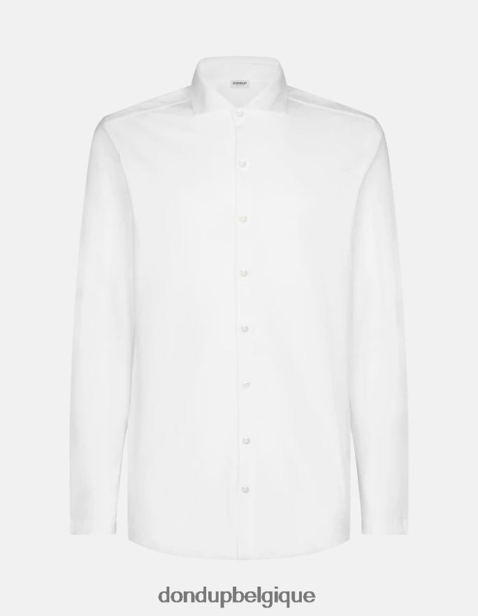 Hommes vêtements DONDUP blanc chemise coupe classique 8826D0849