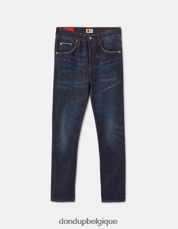 Hommes vêtements DONDUP bleu Jean Icon Regular Fit en denim rigide selvedge 8826D0633