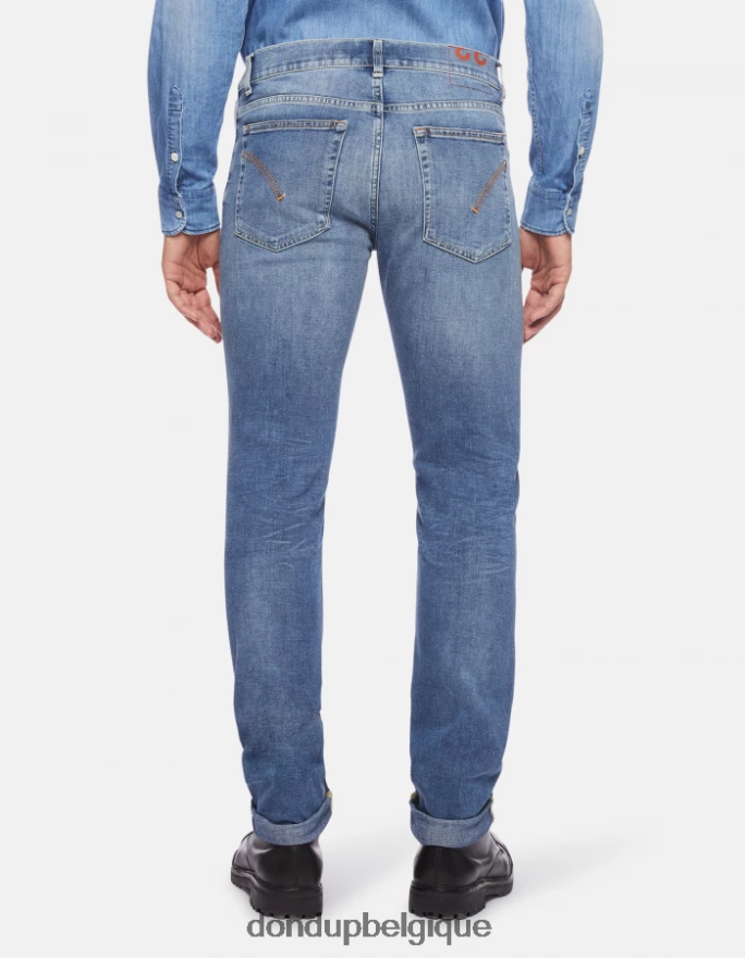 Hommes vêtements DONDUP bleu Jean Regular Fit en denim stretch 8826D0595