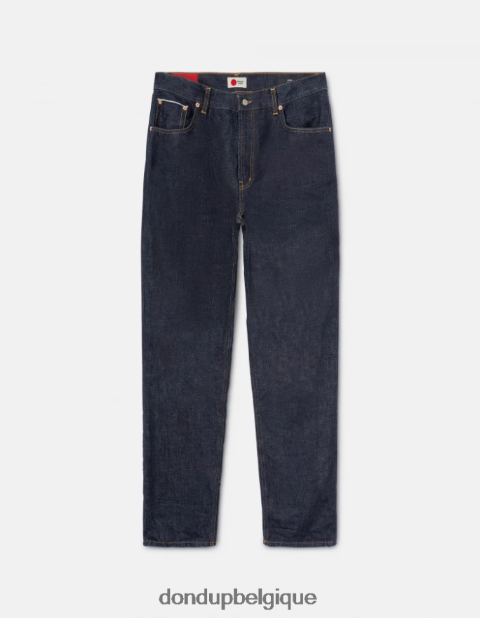 Hommes vêtements DONDUP bleu Jean ample ervin 34 pouces en denim selvedge rigide 8826D0620