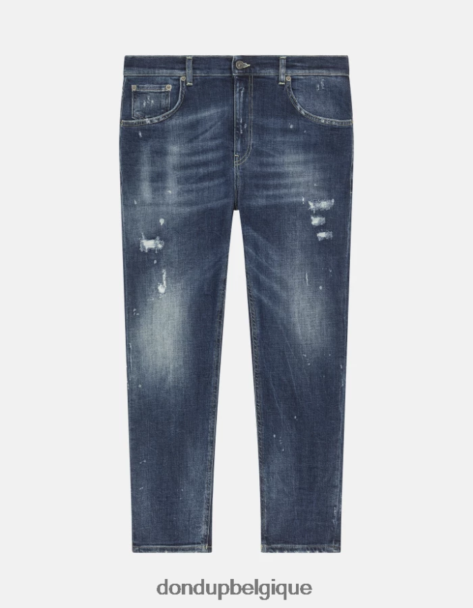 Hommes vêtements DONDUP bleu Jean super skinny Alex en denim stretch 8826D0565