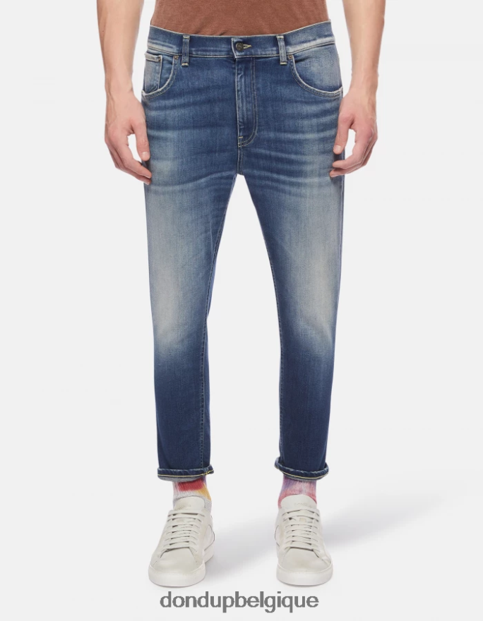 Hommes vêtements DONDUP bleu Jean super skinny Alex en denim stretch 8826D0572