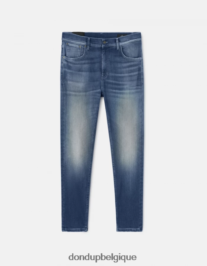 Hommes vêtements DONDUP bleu Jean super skinny Alex en denim stretch 8826D0572