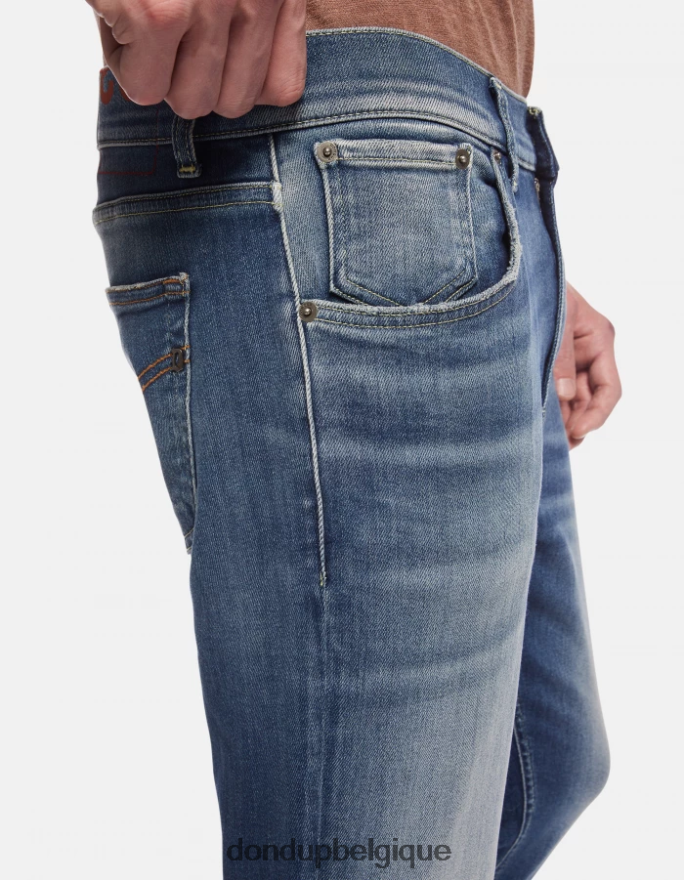 Hommes vêtements DONDUP bleu Jean super skinny Alex en denim stretch 8826D0572