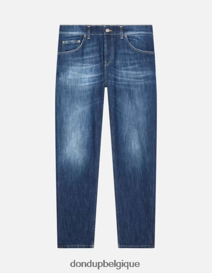 Hommes vêtements DONDUP bleu Mius - Jean slim 32 pouces en denim stretch 8826D0561