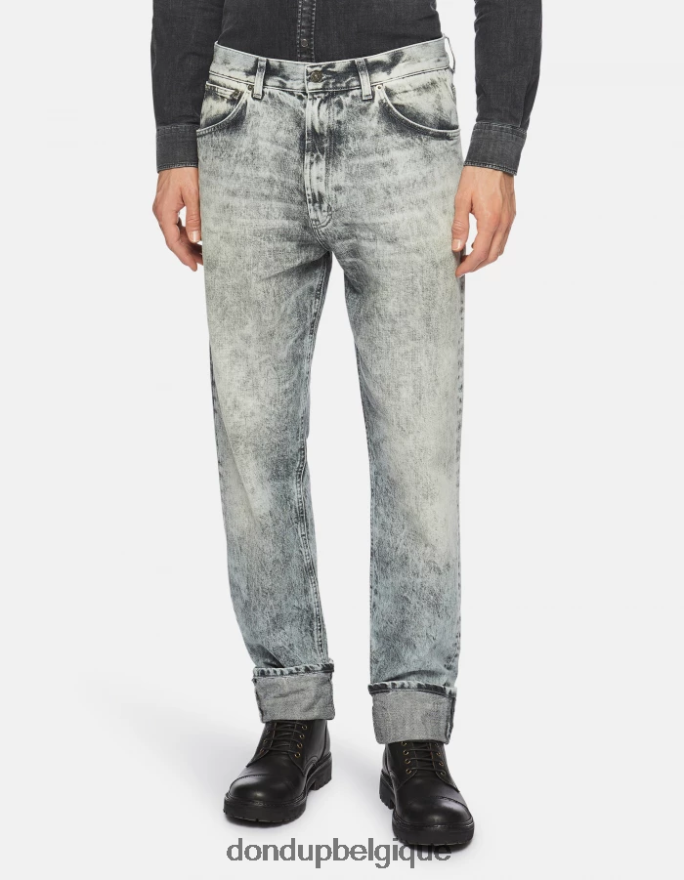 Hommes vêtements DONDUP bleu Paco - Jean ample 34 pouces en denim rigide 8826D0603