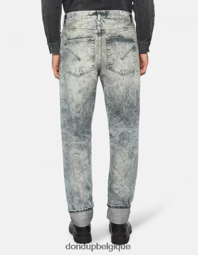 Hommes vêtements DONDUP bleu Paco - Jean ample 34 pouces en denim rigide 8826D0603