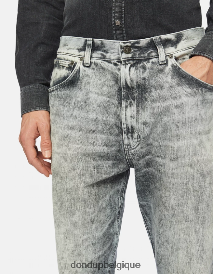 Hommes vêtements DONDUP bleu Paco - Jean ample 34 pouces en denim rigide 8826D0603