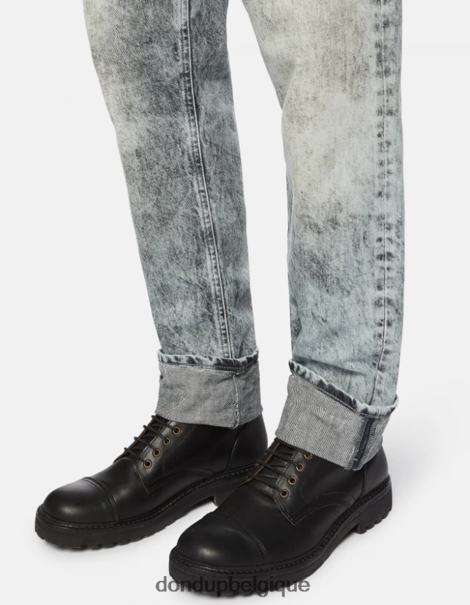 Hommes vêtements DONDUP bleu Paco - Jean ample 34 pouces en denim rigide 8826D0603