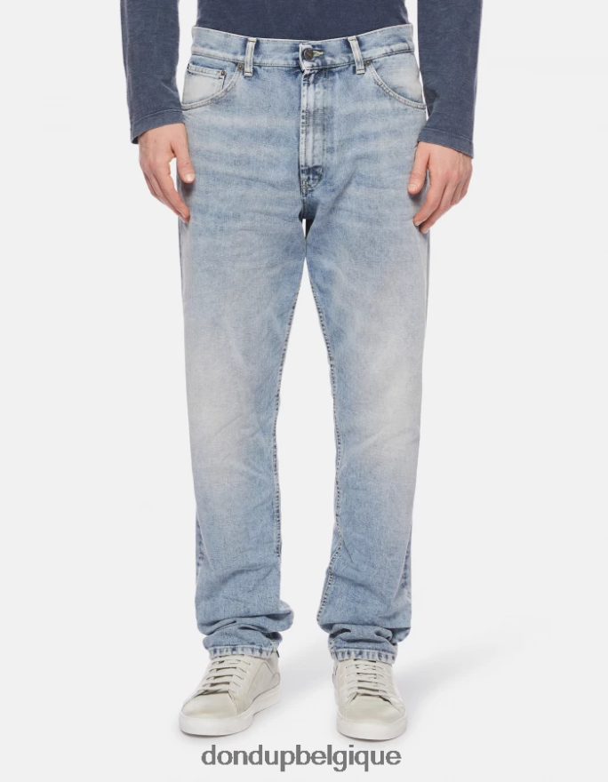 Hommes vêtements DONDUP bleu Paco - Jean ample 34 pouces en denim rigide 8826D0611