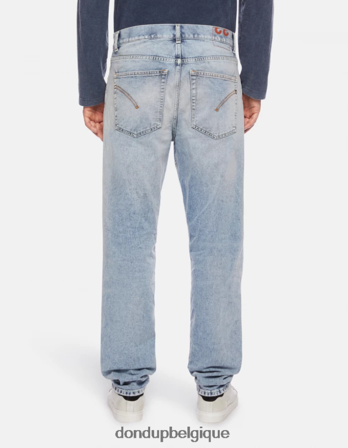 Hommes vêtements DONDUP bleu Paco - Jean ample 34 pouces en denim rigide 8826D0611