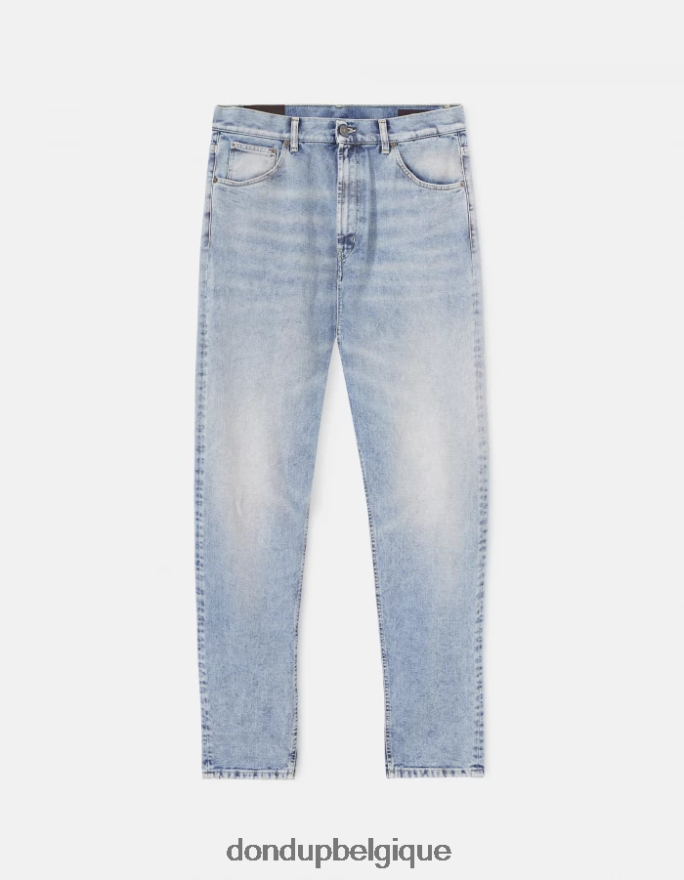 Hommes vêtements DONDUP bleu Paco - Jean ample 34 pouces en denim rigide 8826D0611