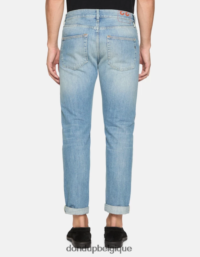 Hommes vêtements DONDUP bleu jean iconique en denim rigide coupe classique 8826D0562