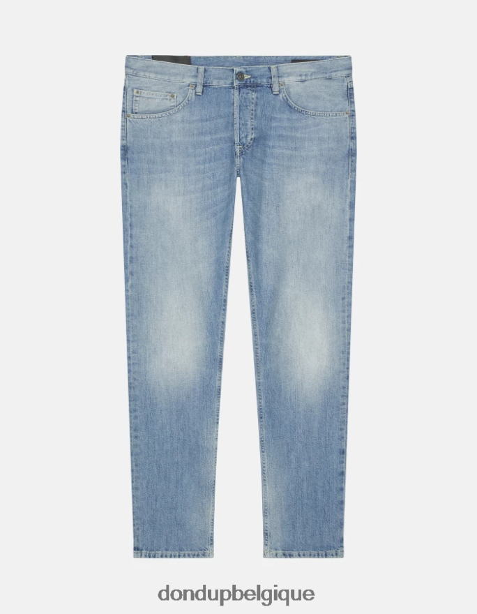 Hommes vêtements DONDUP bleu jean iconique en denim rigide coupe classique 8826D0562