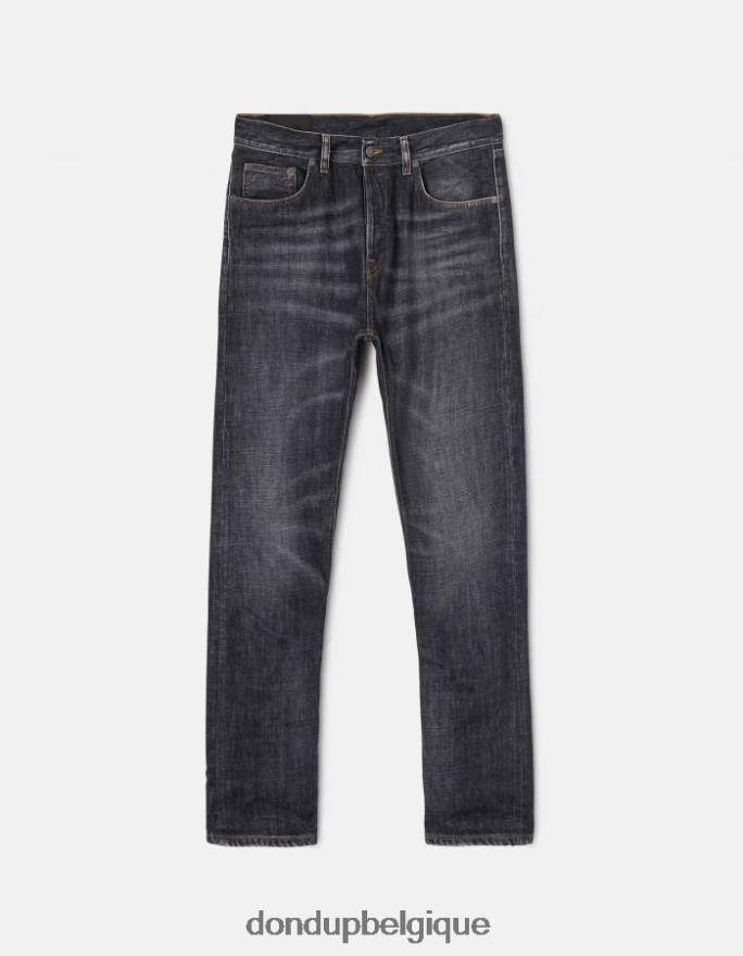 Hommes vêtements DONDUP bleu jean iconique en denim rigide coupe classique 8826D0605