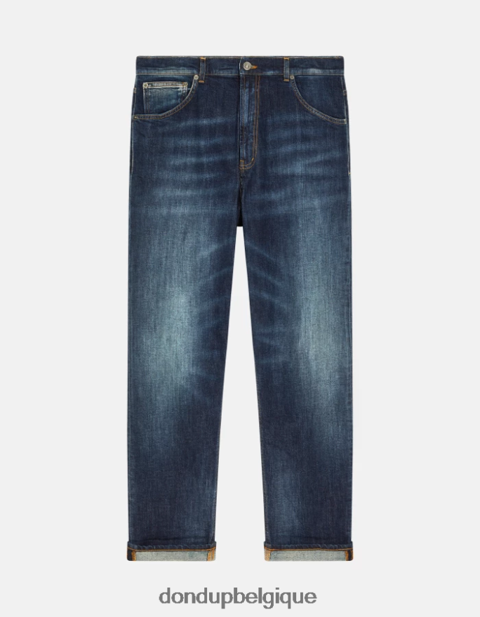 Hommes vêtements DONDUP bleu jean paco coupe ample en denim stretch 8826D0571