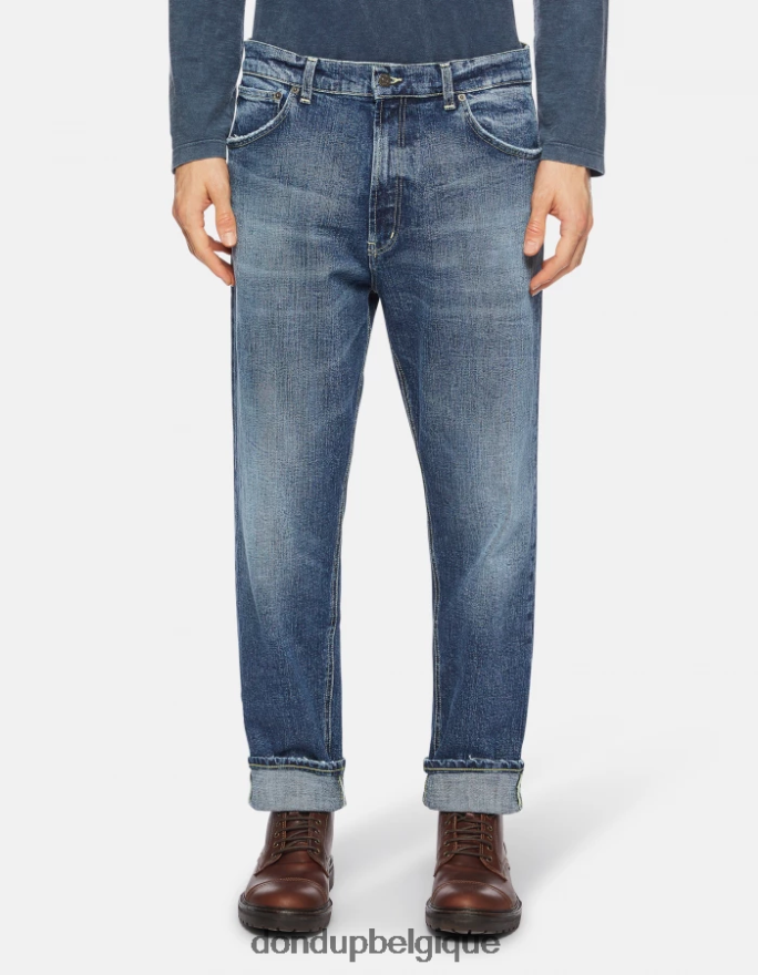 Hommes vêtements DONDUP bleu jean paco coupe ample en denim stretch 8826D0618