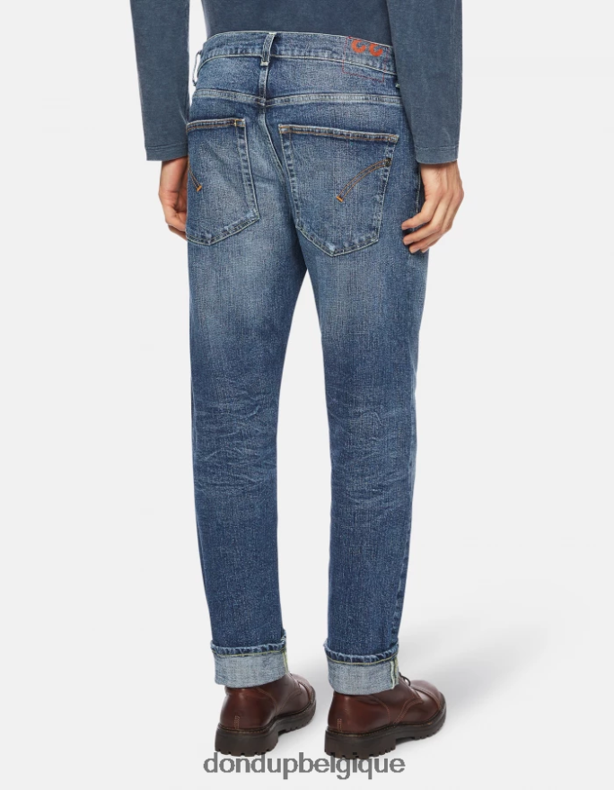 Hommes vêtements DONDUP bleu jean paco coupe ample en denim stretch 8826D0618