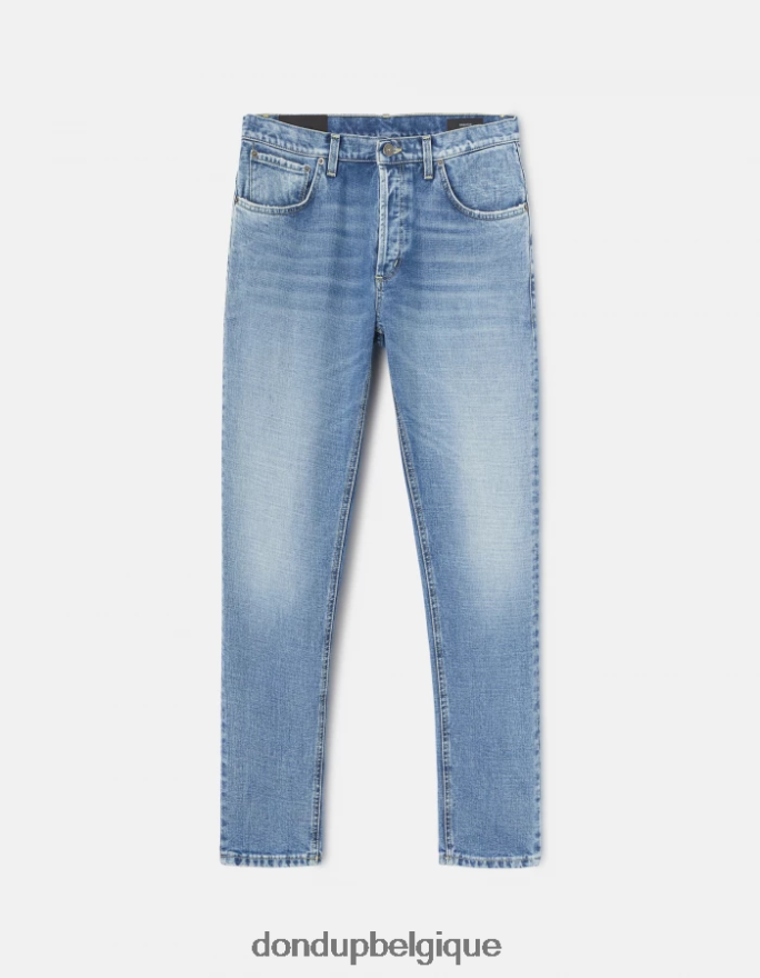 Hommes vêtements DONDUP bleu jean rigide coupe carotte Brighton 8826D0652