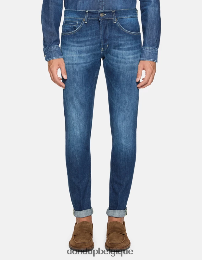 Hommes vêtements DONDUP bleu jean skinny George en denim stretch 8826D0575