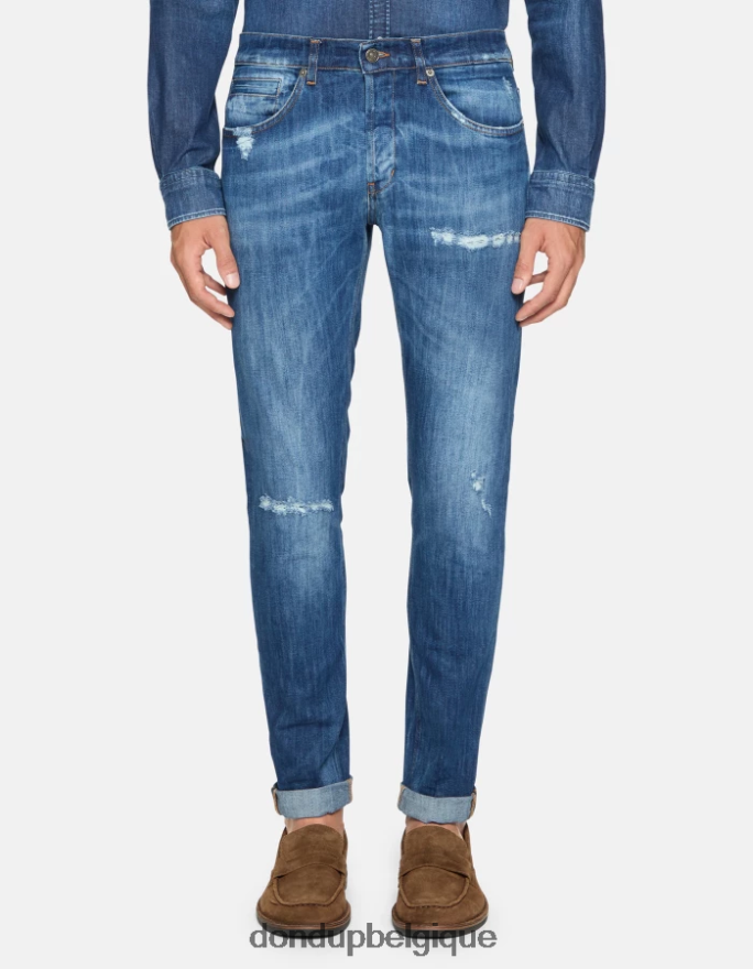 Hommes vêtements DONDUP bleu jean skinny George en denim stretch 8826D0592