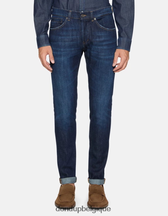 Hommes vêtements DONDUP bleu jean skinny George en denim stretch 8826D0615