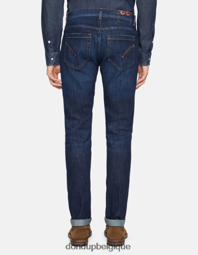 Hommes vêtements DONDUP bleu jean skinny George en denim stretch 8826D0615