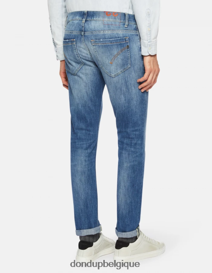 Hommes vêtements DONDUP bleu jean skinny George en denim stretch 8826D0659