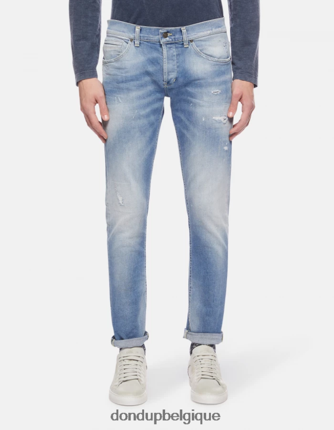 Hommes vêtements DONDUP bleu jean skinny George en denim stretch 8826D0660