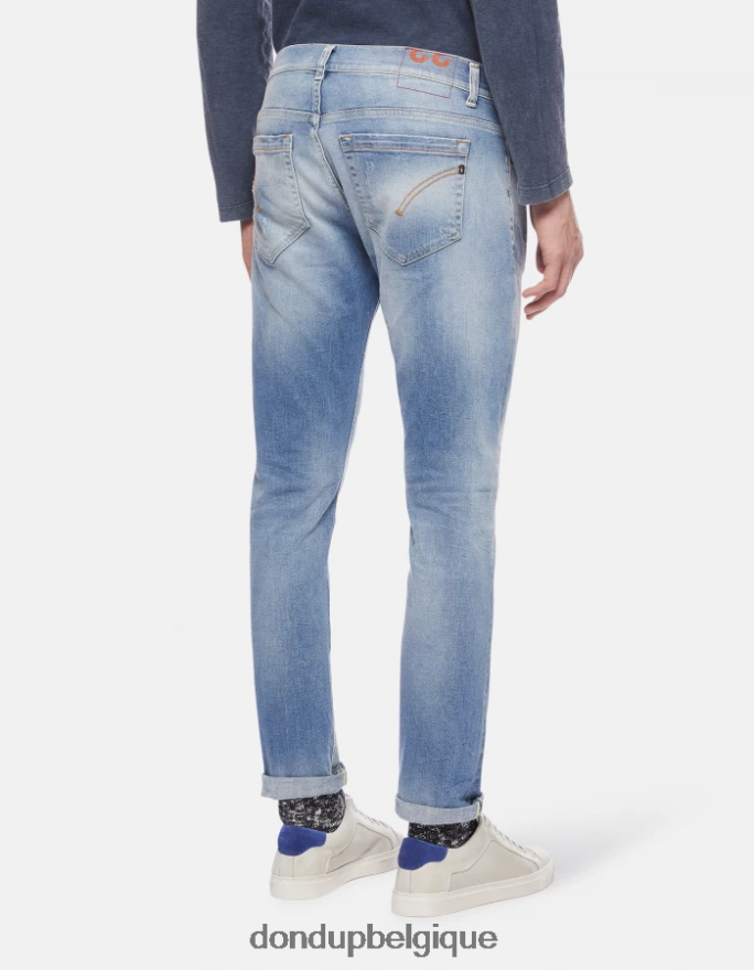 Hommes vêtements DONDUP bleu jean skinny George en denim stretch 8826D0660