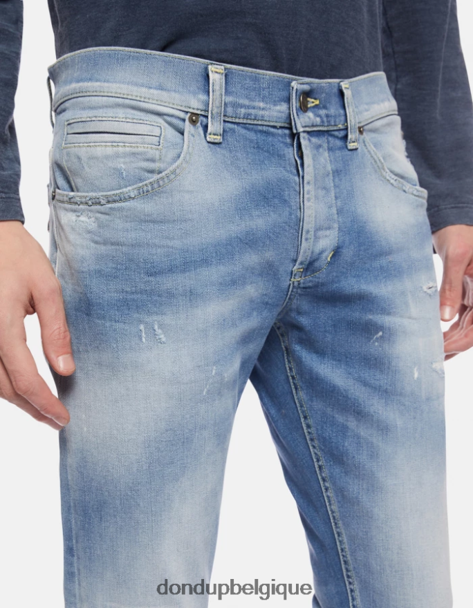 Hommes vêtements DONDUP bleu jean skinny George en denim stretch 8826D0660