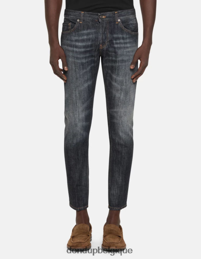 Hommes vêtements DONDUP bleu jean slim en denim rigide mius 8826D0597