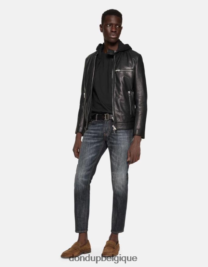 Hommes vêtements DONDUP bleu jean slim en denim rigide mius 8826D0597