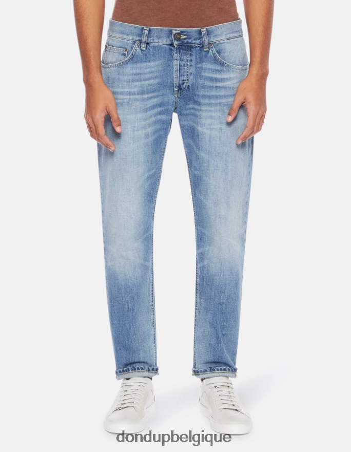 Hommes vêtements DONDUP bleu jean slim en denim rigide mius 8826D0613