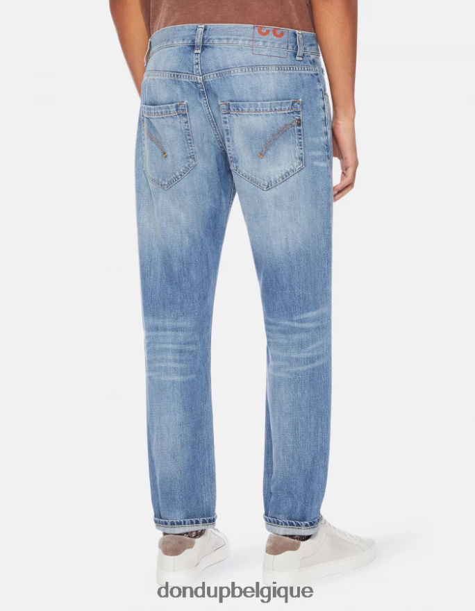 Hommes vêtements DONDUP bleu jean slim en denim rigide mius 8826D0613