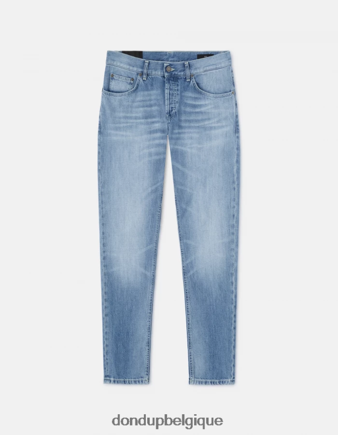 Hommes vêtements DONDUP bleu jean slim en denim rigide mius 8826D0613