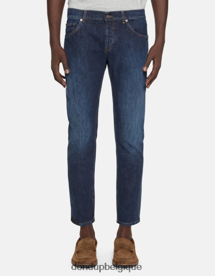 Hommes vêtements DONDUP bleu jean slim en denim stretch Mius 8826D0560